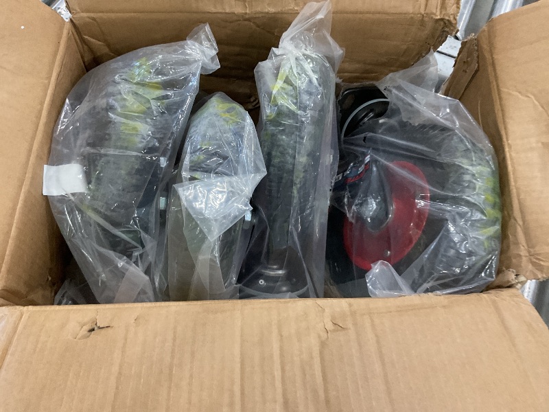 Photo 1 of *******************ONLY A 4 PACK*******************
POWERTEC 8 Inch Caster Wheels Set of 8 (4 Swivel & 4 Fixed), Heavy Duty Casters w/Rubber Knobby Tread for Workbench, Dolly, Cart, Trolley, Wagon and Chicken Coop, Large Rubber Castor Wheels (17055-P2)