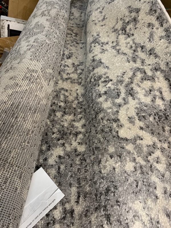 Photo 1 of (used)(please see all images) Area Rug, Traditional Vintage Distressed Medallion, Thick and Soft 8' squared 
