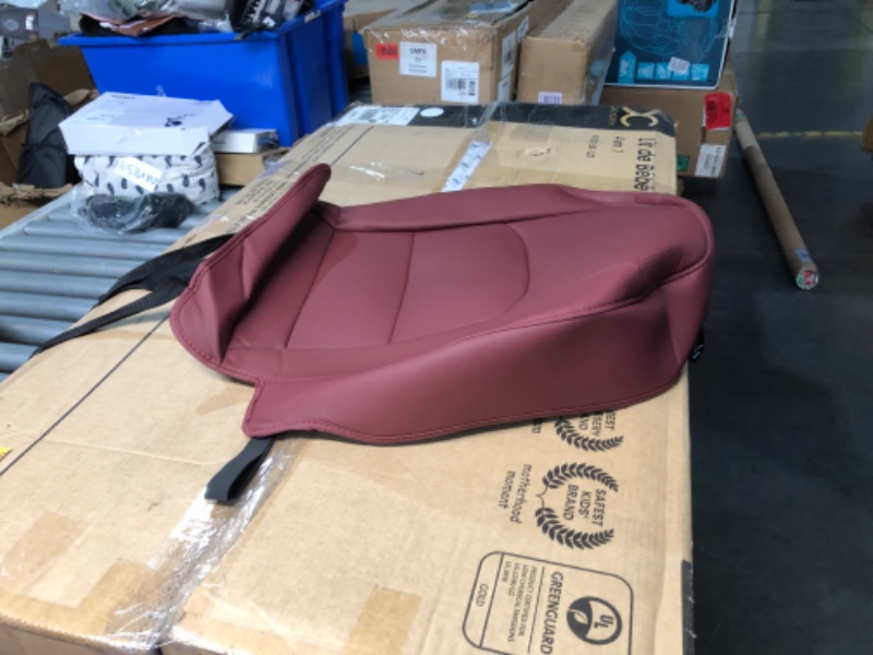 Photo 1 of ***INCOMPLETE - MISSING REAR SEAT CUSHIONS***
AOMSAZTO Car Seat Cover for Tesla Model 3 2017 2018 2019 2020 2021 2022 2023 - Full Set Wine Red Seat Covers