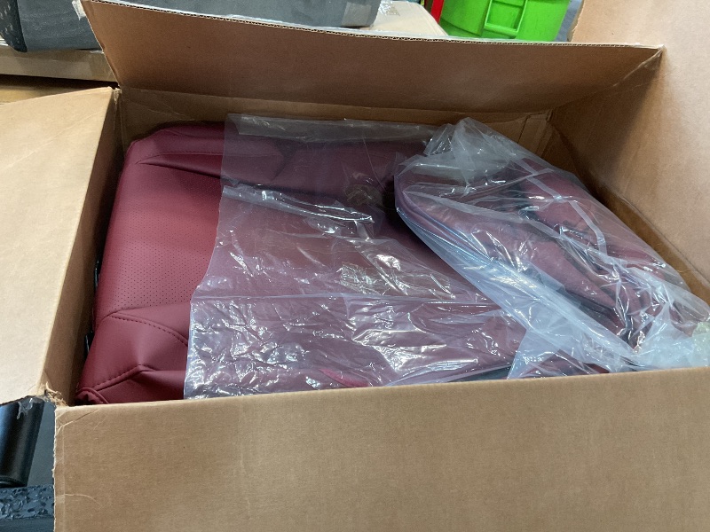 Photo 1 of ***INCOMPLETE - MISSING REAR SEAT CUSHIONS***
AOMSAZTO Car Seat Cover for Tesla Model 3 2017 2018 2019 2020 2021 2022 2023 - Full Set Wine Red Seat Covers