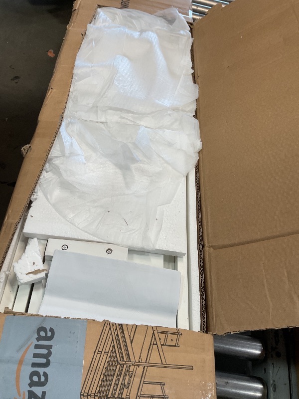 Photo 1 of ***BOX 2 O2 2 PARTS ONLY**full shelf loft bed with charger writing desk -white
Box2of2 Partial set