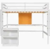 Photo 1 of ***BOX 2 O2 2 PARTS ONLY**full shelf loft bed with charger writing desk -white
Box2of2 Partial set