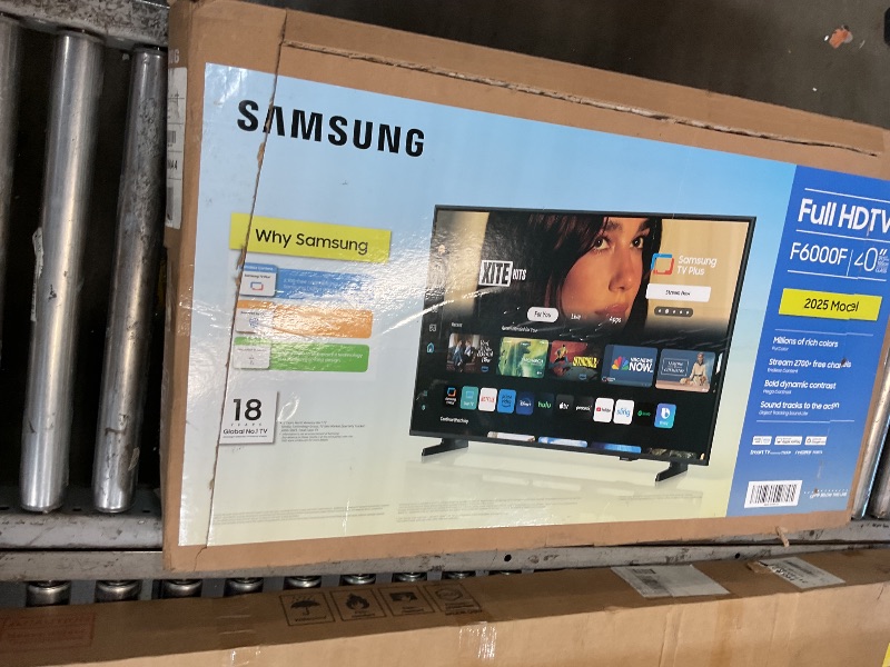 Photo 1 of **BROKEN**FINAL SALE**
SAMSUNG 40-Inch Class Full HD F6000 Smart TV (2025 Model) HDR, Object Tracking Sound Lite, Knox Security, One UI Tizen, Smart tv


