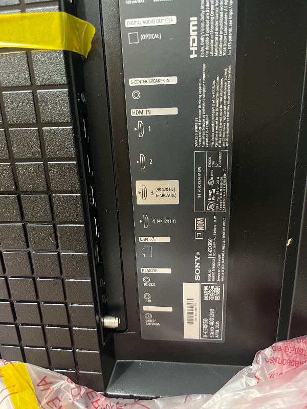 Photo 1 of *****************SCREEN CRACKED, NON-FUNCIONAL, FINAL SALE****************
Sony BRAVIA 5 65 Inch TV, Mini LED, 4K Smart Google TV, XR Processor with AI Technology,120hz Television with Dolby Vision/Atmos, Exclusive Features for PlayStation®5, K-65XR50, 20