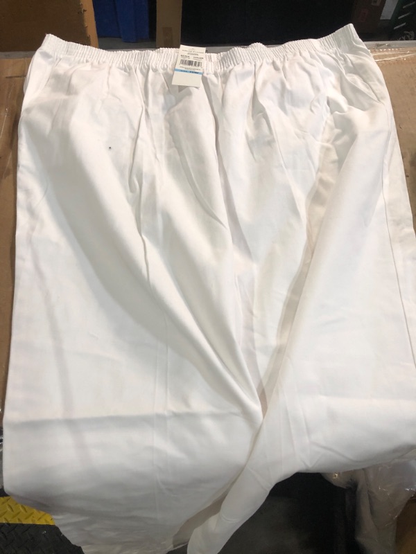 Photo 1 of (used)(see images)  Women's Size Plus-sizeWomen's Soft Twill Mid-Rise Fit Straight Leg Regular Length Casual Pant, White, 20W