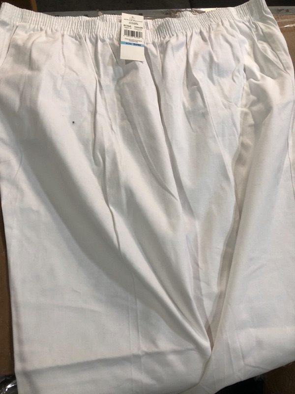 Photo 1 of (used)(see images)  Women's Size Plus-sizeWomen's Soft Twill Mid-Rise Fit Straight Leg Regular Length Casual Pant, White, 20W