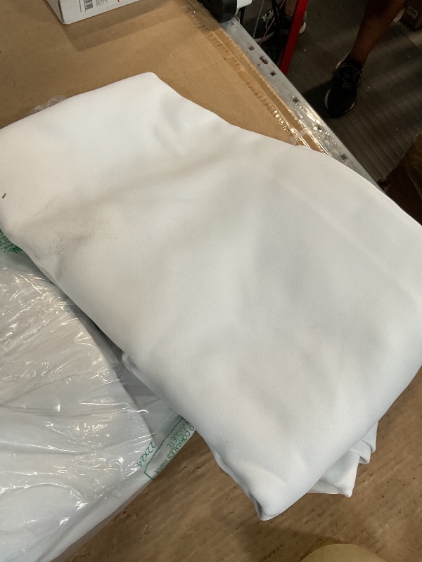 Photo 1 of (See images)  Cream 100% Blackout Linen Curtains 90 inch Long Burg for Living Room, 1 Pair, 62" Width Each Panel