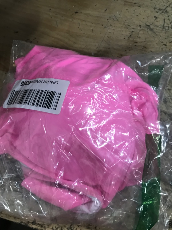 Photo 1 of *large*B2prity Women's One Piece Swimsuit Ruffle Sleeve Cut Out Bathing Suit Tie Back High Waisted Swim Suit Pink