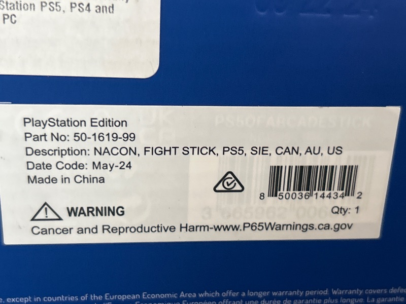 Photo 1 of **** SEE NOTES *** NACON Daija Arcade Fight Stick Officially Licensed for PlayStation PS5, PS4 and Windows 10 | 11 PC