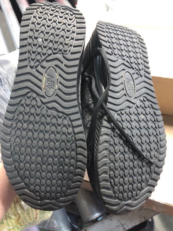 Photo 1 of ***(MAJOR DAMAGE/ SEE NOTES)***MAFEKE Womens Walking Shoes Arch Support Orthotic Tennis Sneakers for Plantar Fasciitis Pain Relief Comfortable Non Slip Footwear Black US 9