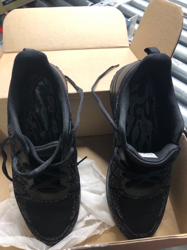 Photo 1 of ***(MAJOR DAMAGE/ SEE NOTES)***MAFEKE Womens Walking Shoes Arch Support Orthotic Tennis Sneakers for Plantar Fasciitis Pain Relief Comfortable Non Slip Footwear Black US 9