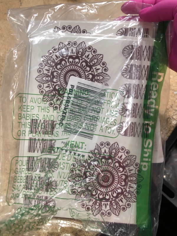 Photo 1 of 10 Pcs Henna Tattoo Kit Temporary Tattoo Adul Stickers Lace Pattern Fake Tattoos Henna Sticker for Women Girls DIY on Body Face Arms Legs Brown