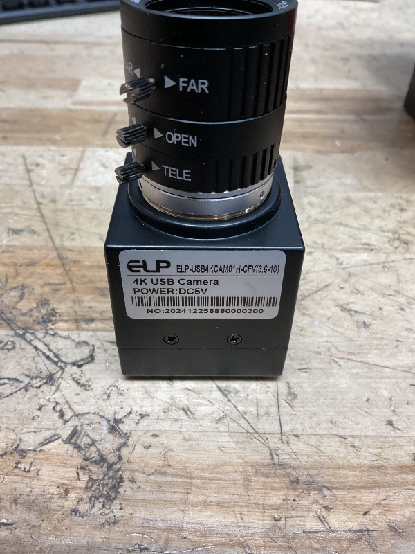 Photo 1 of ELP 4K USB HDMI Camera Manual Zoom Webcam Variable Focus PC Camera Mini Close-up Camera for Computer H.264 Telescope USB Security Camera 8mp IMX415 Industrial CCTV Camera (3.6-10mm 3X Zoom Lens)