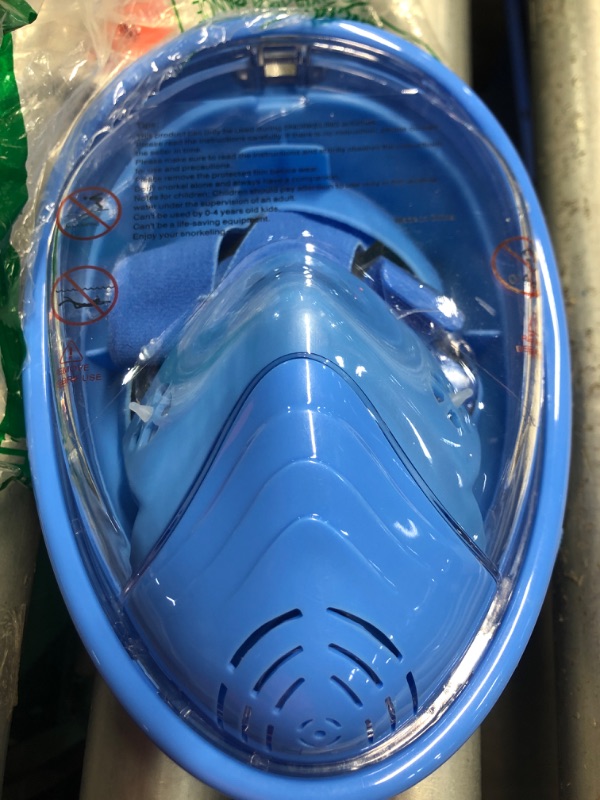 Photo 1 of (used)(incomplete) QingSong Kids 5-8Y Snorkel Mask Full Face, Snorkeling Set with Camera Mount, Foldable 180 Degree Panoramic View 