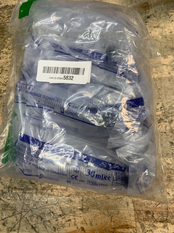 Photo 1 of 12 Pack Plastic 30ml Syringes with Cap, Sterile Syringe Individually Packaged for Labs, Liquid Measuring, Feeding Pets, Oil or Glue Applicator