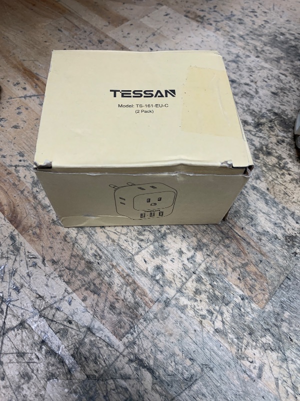 Photo 1 of 2 Pack European Plug Adapter USB C, TESSAN US to Europe Adapter 4 Outlets 3 USB Charger, Type C International Power Adaptor to Italy Spain France Portugal Iceland Germany, Europe Travel Essentials