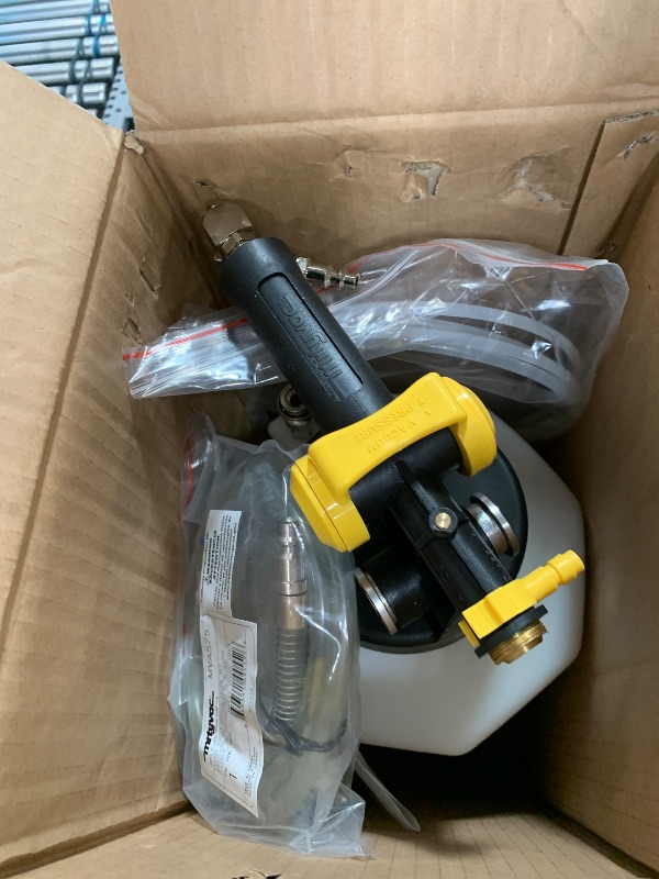 Photo 1 of Mityvac MV7110 Fluid Extractor Dispenser for Evacuating, Topping-Off, Refilling Reservoirs or Bleeding Hydraulic Brake/Clutch Systems, 2.5 Gallon, 120 PSI, Compressed Air, Vacuum or Positive Pressure