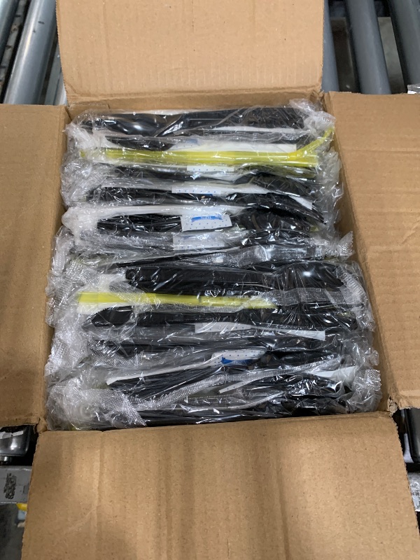 Photo 1 of 100 pack | Individually wrapped Cutlery set | BlackHeavy Duty Cutlery | Utensil set with Fork, spoon, knife, Napkin, Straw and Salt/Pepper packets (6 in 1) | Plastic Disposable Flatware Cutlery Kits