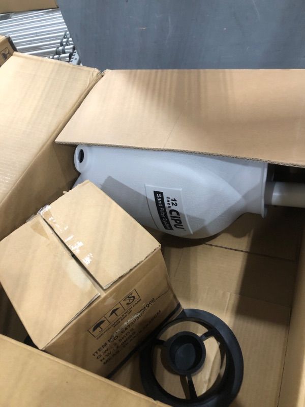 Photo 1 of (missing pump) CIPU 12-inch Sand Filter Pump System Handy 4-Way Valve for Above Ground Swimming Pools with Prefilter Pool Pump 115V 6-Foot Cord