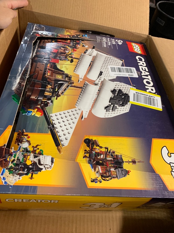 Photo 1 of ***(USED/ UNKNOWN IF MISSING PARTS)***LEGO Creator 3 in 1 Pirate Ship Building Set, Kids can Rebuild The Pirate Ship into an Inn or Skull Island, Features 4 Minifigures and Shark Toy, Makes a Great Gift for Kids Ages 9+ Years Old, 31109