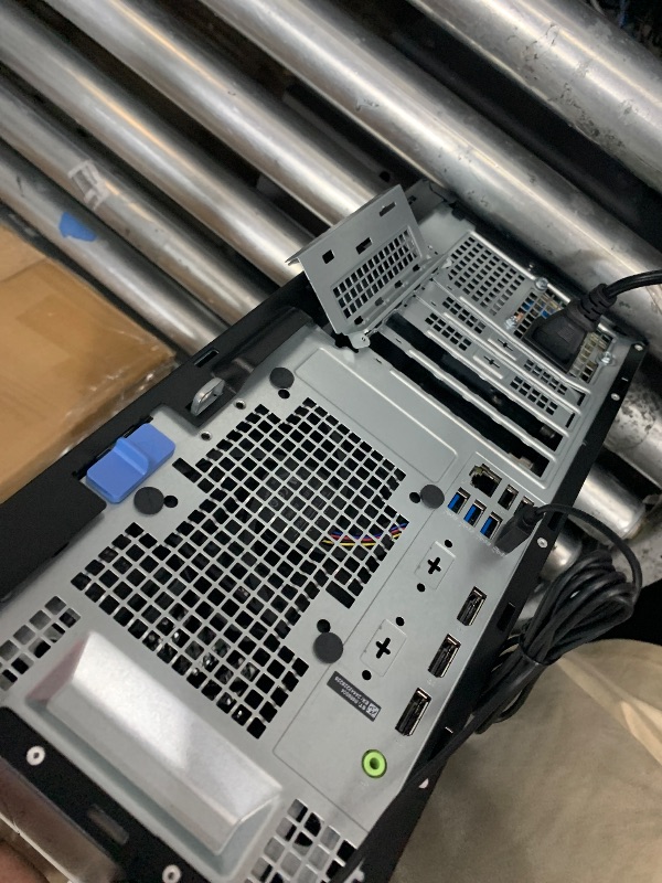 Photo 1 of *POWERS ON// POWER BUTTON GETS STUCK WHEN PUSHED AND PIECE MISPLACED FROM THE SIDE**Dell OptiPlex 7010 Plus Tower Computer, Intel i9-12900K, 64GB RAM, 2TB NVMe SSD, USB-C, DisplayPort, HDMI, Built in WiFi, BT, DVDRW, Windows 11 Pro, Black Desktop