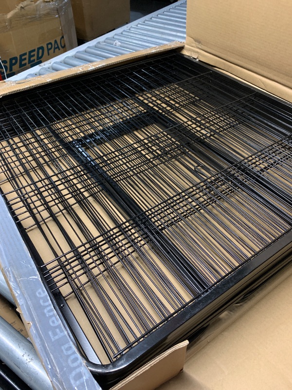Photo 1 of (used)(incomplete)(sold for parts) SEE NOTES- DUMOS Dog Playpen Indoor Fence 16 Panel 32" Height Metal Exercise Pen with Door Small Puppy/Medium/Large Dogs
