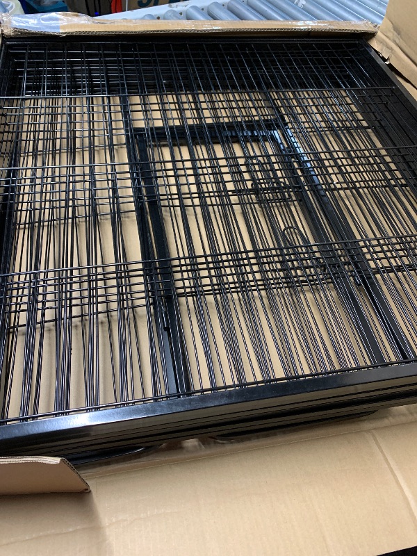 Photo 1 of (used)(incomplete)(sold for parts) SEE NOTES- DUMOS Dog Playpen Indoor Fence 16 Panel 32" Height Metal Exercise Pen with Door Small Puppy/Medium/Large Dogs