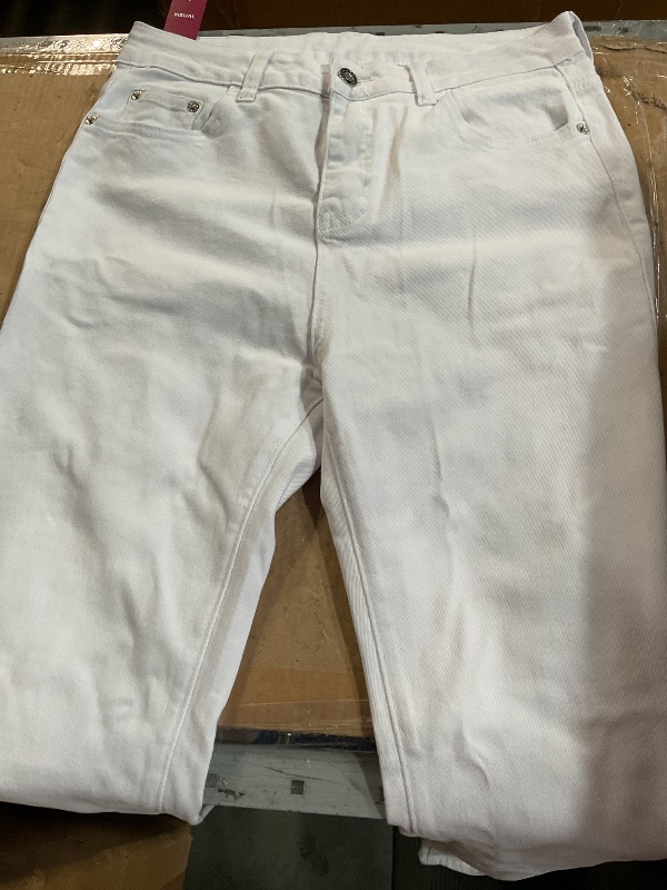 Photo 1 of (See images) Women's Bell Bottom Jeans for Women High Waisted Flare Jeans Womens Ripped Stretchy Bell Bottoms Pants(White, US 8)