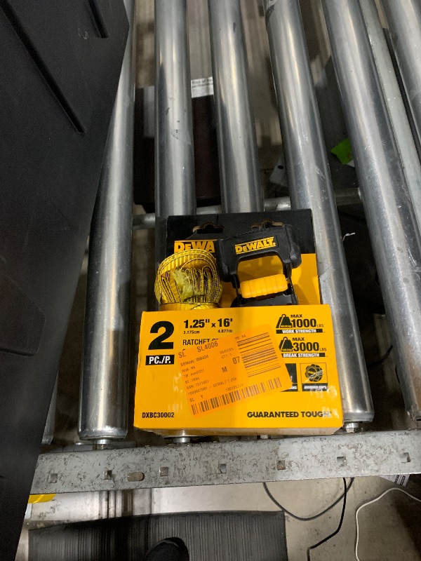 Photo 1 of 1.25 in. X 16 Ft. Ratchet Tie-Down Straps 3000 Lbs. Break Strength (2-Pack)
