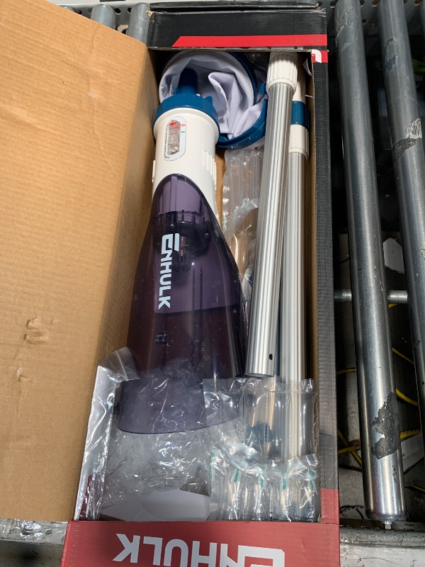 Photo 1 of (incomplete)(missing pieces) Pool Vacuum for Above Ground Pool with a Telescopic Pole, Running time up to 1H, T403 Handheld Rechargeable Pool Cleaner