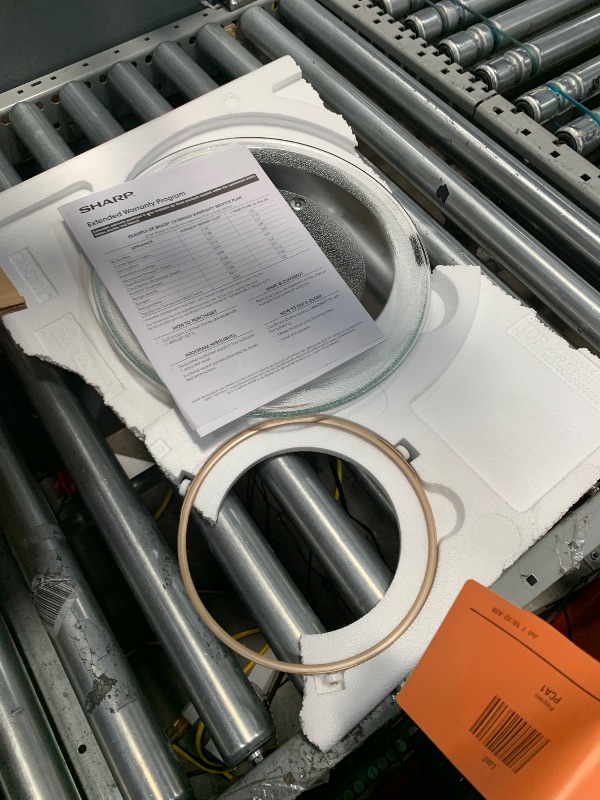 Photo 1 of (used, minor conditions, scratches) SHARP Countertop Microwave Oven with Removable 13.6" Carousel Turntable, 1100 Watt, 1.6 Cubic Feet, Stainless Steel