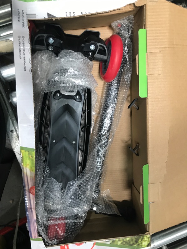 Photo 1 of (OUT OF BOX/USED)Kids Scooter – Children and Toddler 3 Wheel Kick Scooter – LED Wheel Lights Illuminate When Rolling Lifemaster