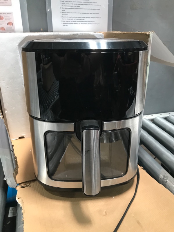 Photo 1 of **PARTS ONYLY** Kitchen Elite Air Fryer Stainless Steel with View Window, XL 8.5QT Large Airfryer, 8-in-1 Digital Control, 400°F Temp Controls, Nonstick Dishwasher-Safe, Space-Saving, Roast, Broil, 1500W