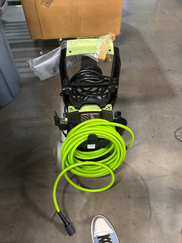 Photo 1 of (PARTS) (NOT FUNCTIONAL) (NO BOX OR BAG) 2025 New 5000PSI Electric Pressure Washer, Power Washer with 33FT Resistant Extension Hose, 4 Nozzles, Compatible with Extended Undercarriage Cleaners, Powerwashers for Home(Mustard Green)