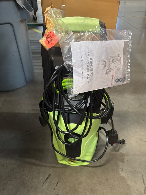Photo 1 of (PARTS) (NOT FUNCTIONAL) (NO BOX OR BAG) 2025 New 5000PSI Electric Pressure Washer, Power Washer with 33FT Resistant Extension Hose, 4 Nozzles, Compatible with Extended Undercarriage Cleaners, Powerwashers for Home(Mustard Green)