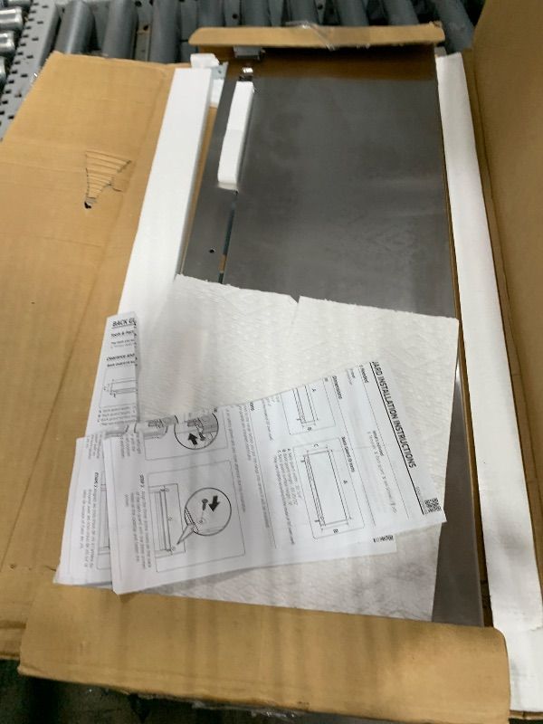 Photo 1 of (USED/FAIR) (PARTIAL SET) Samsung Slide-In Range 9" Backguard, Stainless Steel, NX-AB5900RS/AA