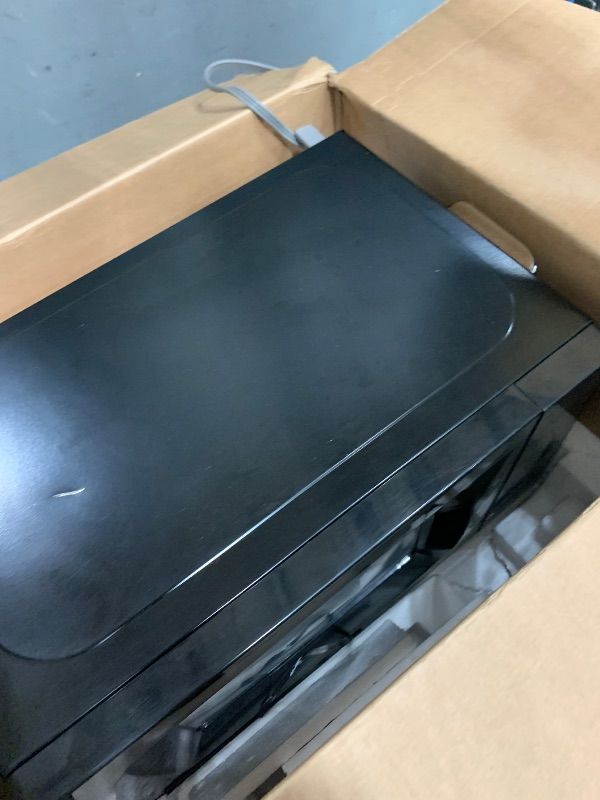 Photo 1 of (Used)(minor damage) COMFEE EM720CPL-PMB Countertop Microwave Oven with Sound On/Off, ECO Mode and Easy One-Touch Buttons, 0.7 Cu Ft, Black