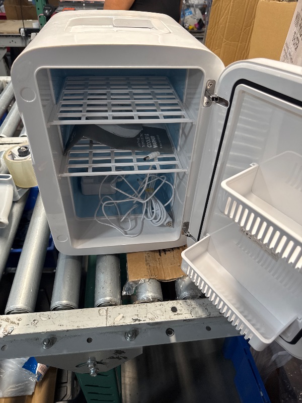 Photo 1 of (PARTS)  (NOT FUNTIONAL) Cooluli 15L Mini Fridge for Bedroom - Car, Office Desk & College Dorm Room - 12v Portable Cooler & Warmer for Food, Drinks, Skincare, Beauty & Makeup - AC/DC Small Refrigerator with Glass Front, Gold