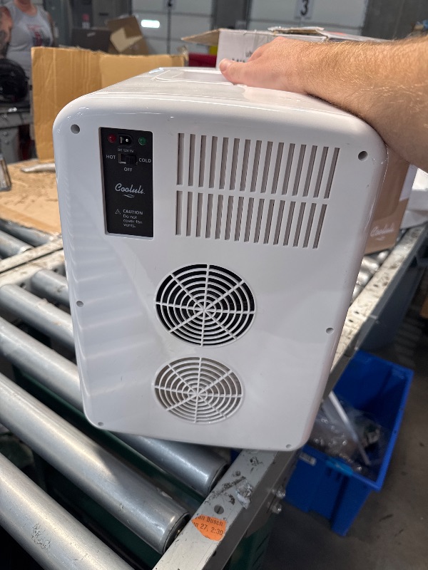 Photo 1 of (PARTS)  (NOT FUNTIONAL) Cooluli 15L Mini Fridge for Bedroom - Car, Office Desk & College Dorm Room - 12v Portable Cooler & Warmer for Food, Drinks, Skincare, Beauty & Makeup - AC/DC Small Refrigerator with Glass Front, Gold