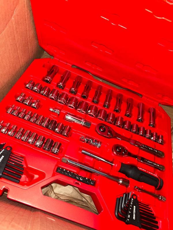 Photo 1 of CRAFTSMAN Mechanics Tool Set, 83 Piece Hand Tool and Socket Set SAE/Metric (CMMT12121)