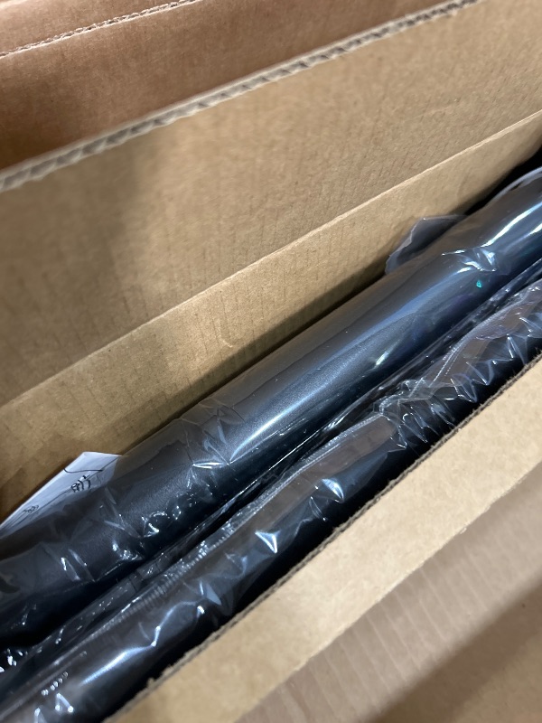 Photo 1 of 1 Inch Heavy Duty Blackout Curtain Rods for Windows, Industrial Pipe Wrap Around Room Divider Decorative Curtain Rods Wall Mount & Ceiling Mount, Black, 48-86 Inch