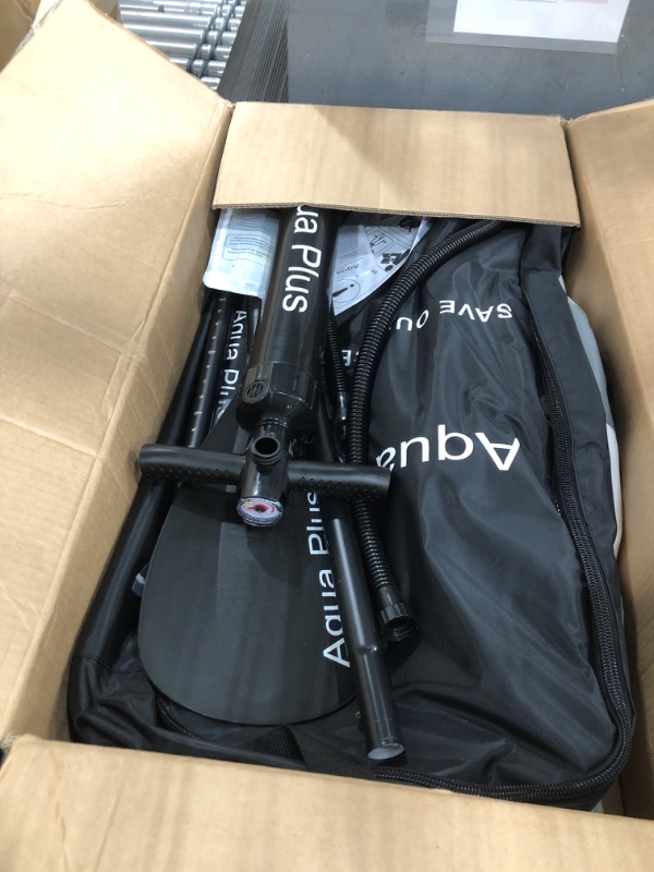 Photo 1 of ***PARTS ONLY***Aqua Plus 6inches Thick Inflatable SUP for All Skill Levels Stand Up Paddle Board,Paddle,Double Action Pump,ISUP Travel Backpack, Leash,Shoulder Strap,Youth,Adult Inflatable Paddle Board