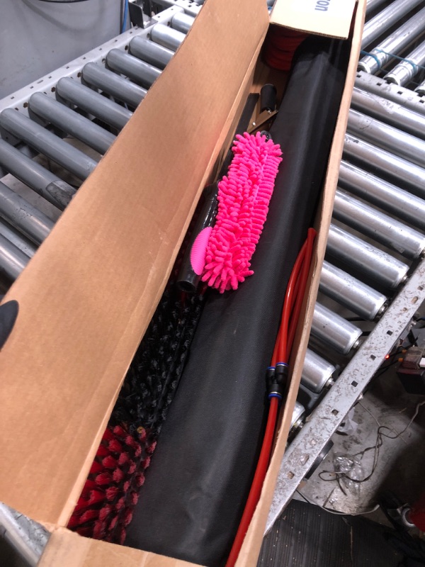 Photo 1 of ***PARTS ONLY***26ft Long Reach Solar Panel Cleaning Kit - Aluminum Extendable Water Fed Pole, 22in Wide Brush & Squeegee, Bendable Dusting Brush - Outdoor Window Washing Equipment Tool