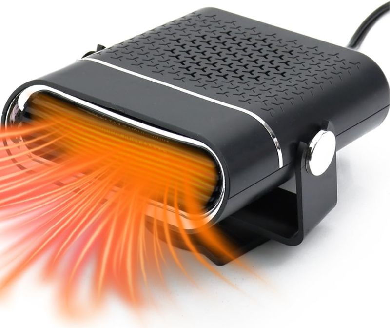 Photo 1 of 12Volt Car Heater That Plugs into Cigarette Lighter, 150W Portable Heater for Vehicle Cars SUV, Windshield Defroster, De-Icers
