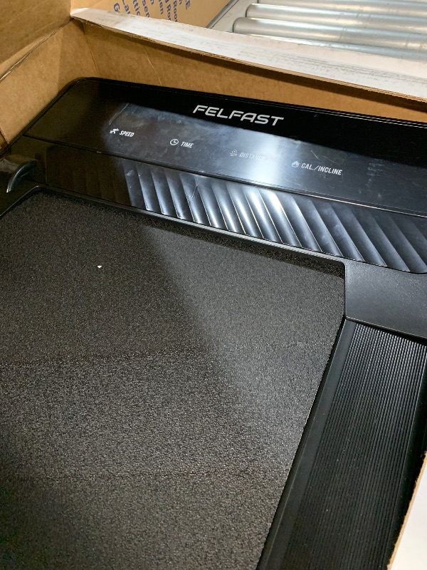 Photo 1 of FelFast Walking Pad Treadmill with 15% 9° 8 Level Auto Incline, 2-in-1 Under Desk Foldable w/Remote Control, 12 HIIT Mode, 265 Lbs Max, 7.6 MPH Max, Portable Mini Treadmill for Office Home