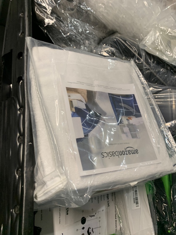 Photo 1 of Amazon Basics Waterproof 18 inch Mattress Protector Queen Size, Breathable, Machine Washable, White