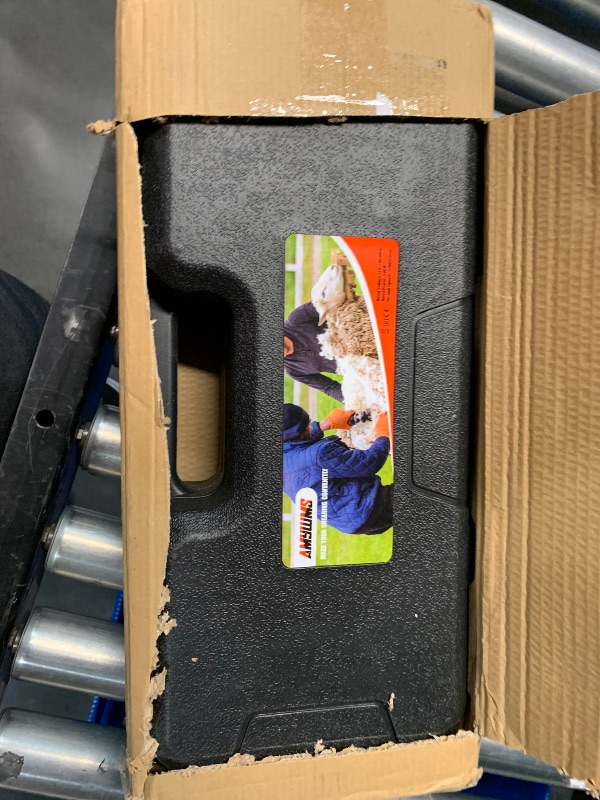 Photo 1 of (See all images) AMYWMS Sheep Shears Electric 550W - Professional Sheep Clippers Two Blades, 6 Speed Heavy Duty Livestock Haircut for Grooming Sheep Goats 