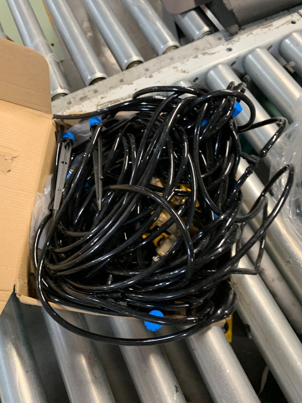 Photo 1 of (PARTIAL SET) (BAGGED) (USED/FAIR) HIRALIY 100ft Drip Irrigation Kit Plant Watering System 8x5mm Blank Distribution Tubing DIY Automatic Irrigation Equipment Set for Garden Greenhouse Flower Bed Patio Lawn