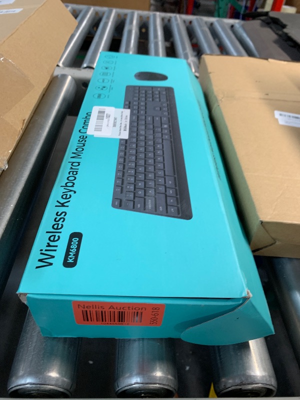 Photo 1 of Wireless Keyboard and Mouse Combo for Windows, 2.4G Full-Sized External Cordless Computer Keyboard Mouse Combo for Laptop PC Desktop Chrome Mac, Number Pad 1600 DPI Silent Mouse USB Receiver (Black)