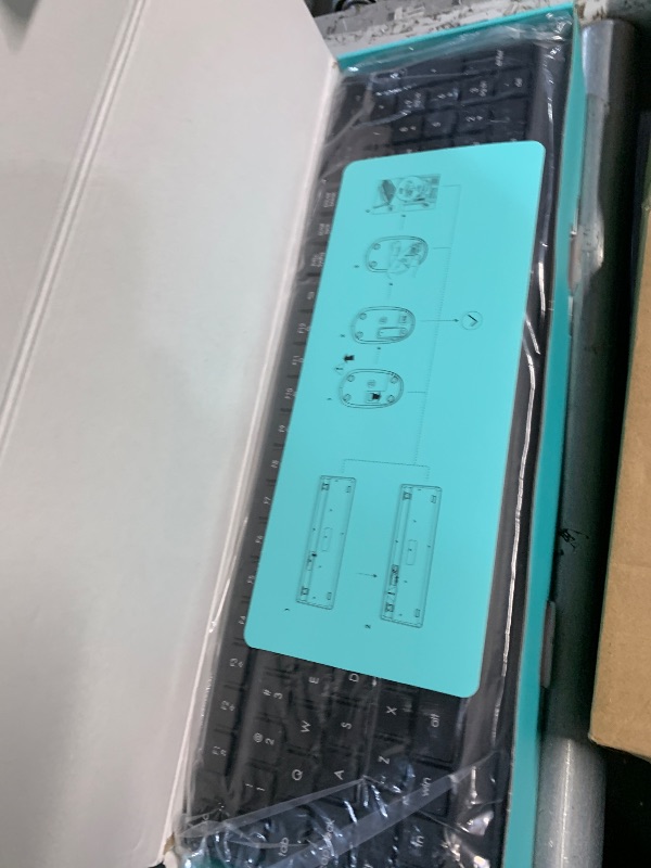 Photo 1 of Wireless Keyboard and Mouse Combo for Windows, 2.4G Full-Sized External Cordless Computer Keyboard Mouse Combo for Laptop PC Desktop Chrome Mac, Number Pad 1600 DPI Silent Mouse USB Receiver (Black)